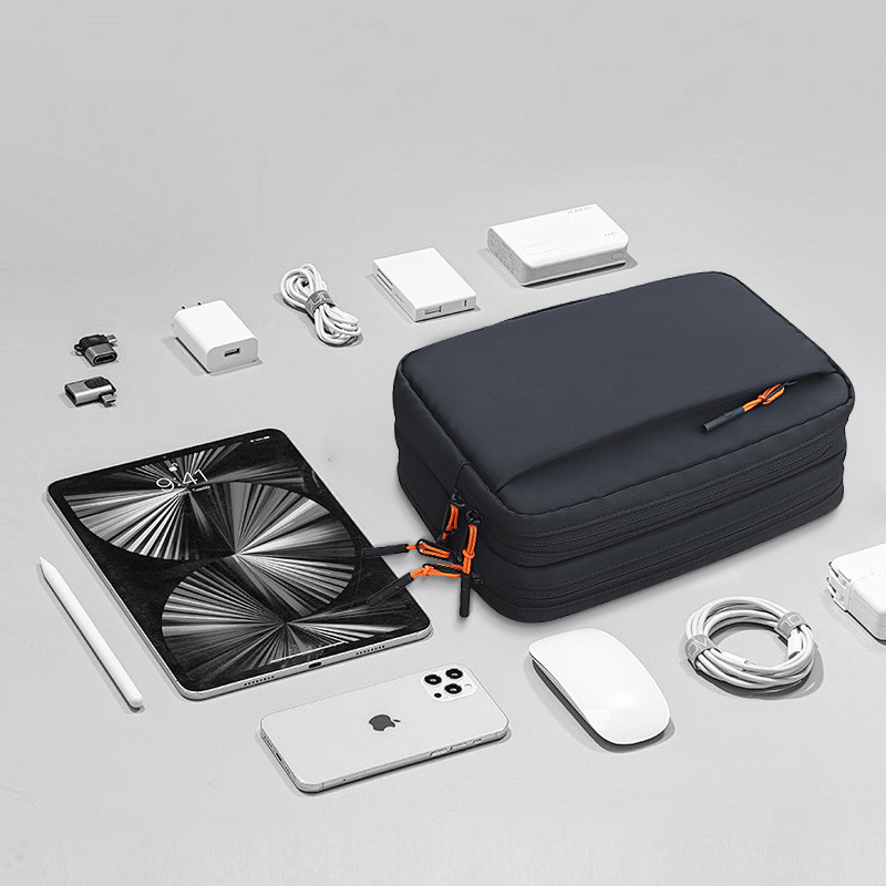 Data cable, headphone charger, portable digital electronic accessories, digital storage bag, outdoor portable travel clutch Application Scenario