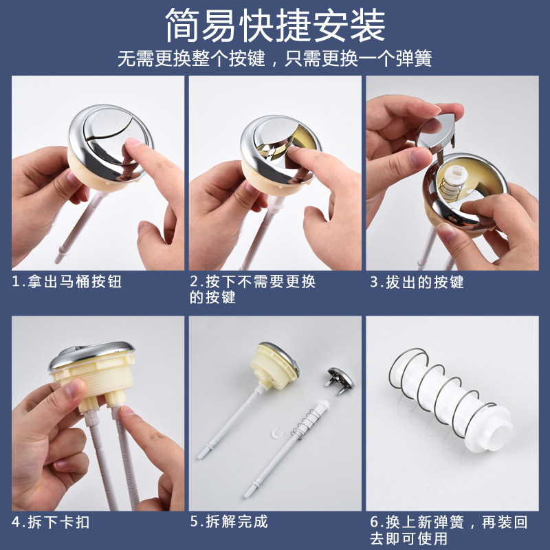 Toilet seat cover spring 304 stainless steel suction water tank button accessory, toilet squat toilet return compression small spring Application Scenario