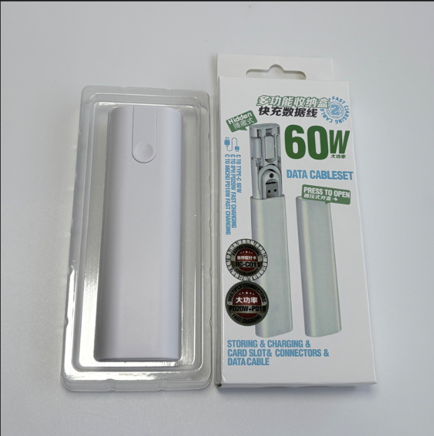 60W fast charging five-in-one multi-functional data cable Type-C, suitable for Apple and Huawei mobile phone adapter 5A charging cable Item Picture