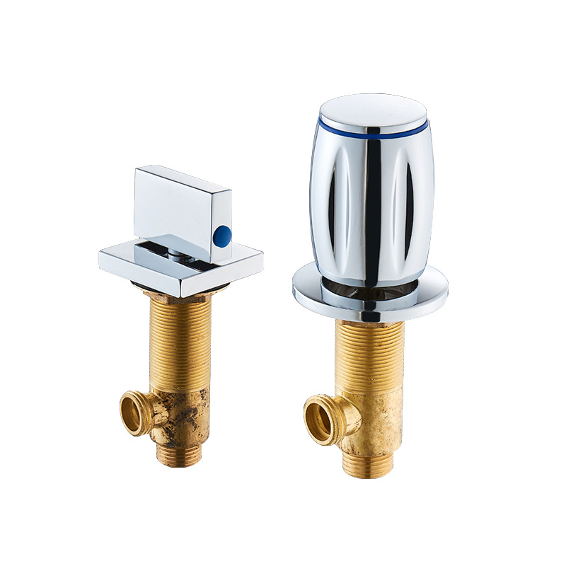 Washbasin, washbasin, bathroom bathtub, countertop, three-piece set, faucet, hot and cold copper body, one-in and one-out switch valve Item Picture