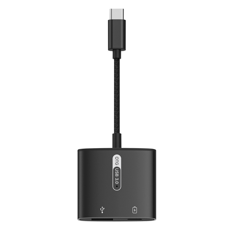The otg adapter is a two-in-one usb converter suitable for Type-C mobile phone charging, mouse and game controller connection Item Picture