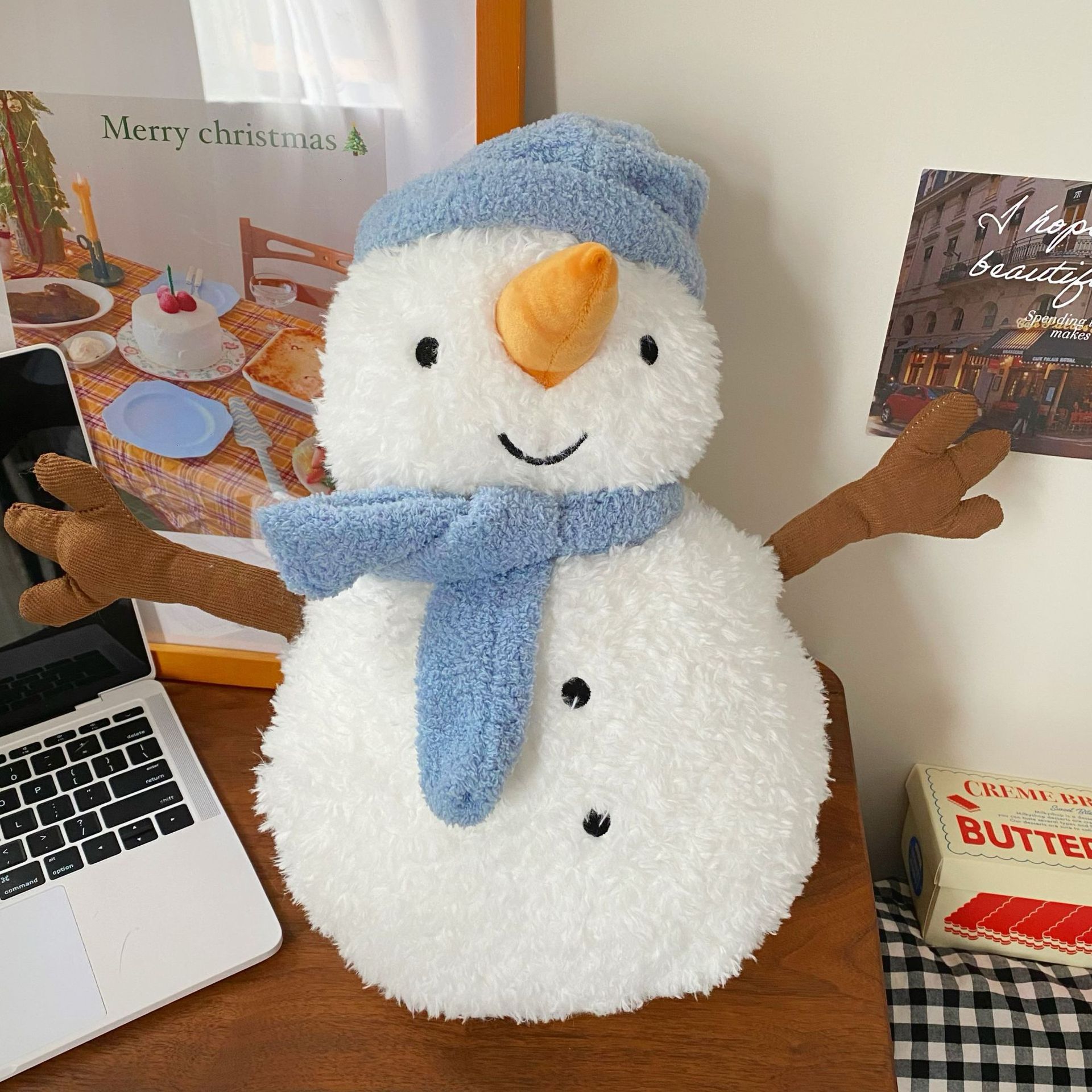 New rechargeable hot water bag for winter warmth, cute snowman warmers, dormitory bed warmers, women's electric warmers Item Picture