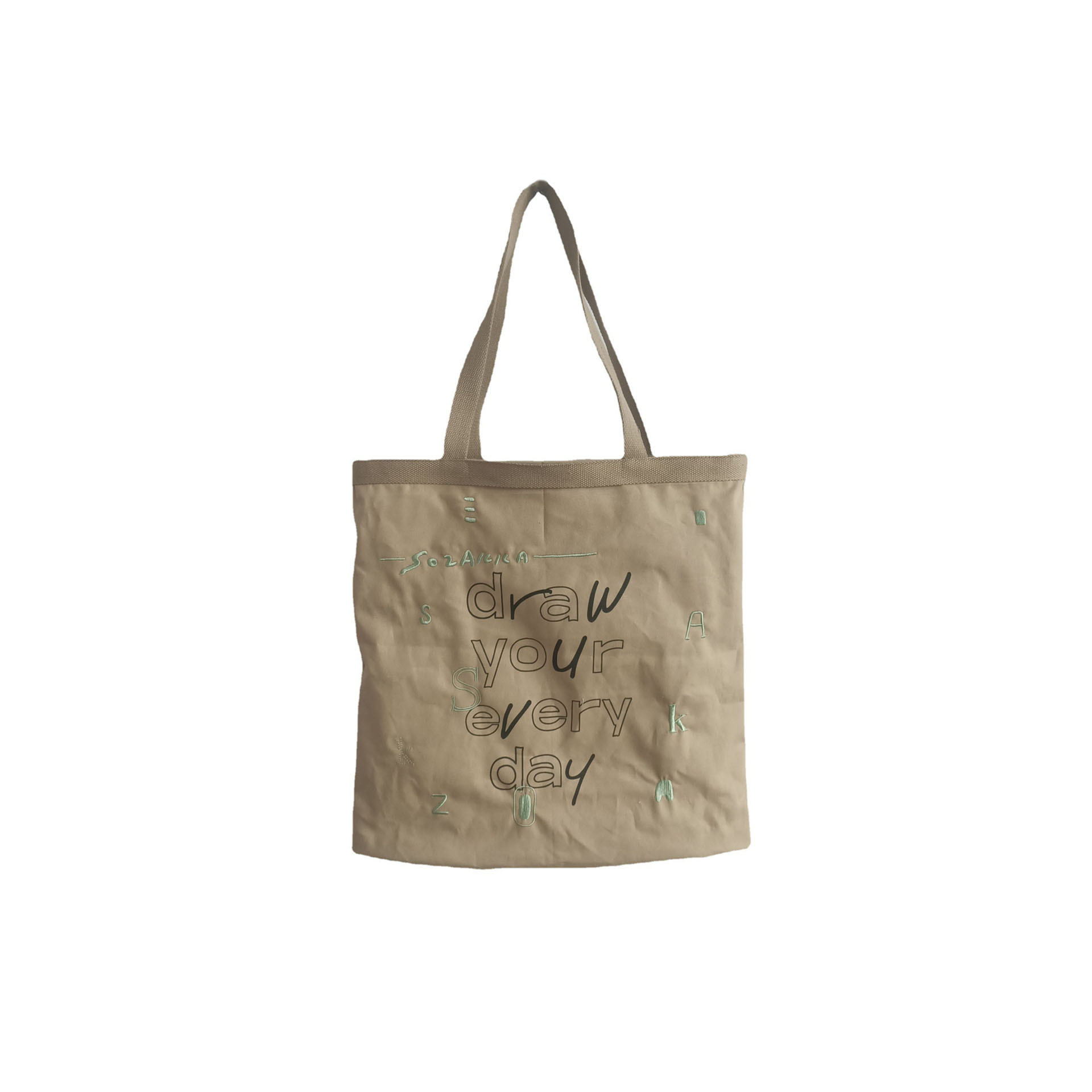 35242 Korean-style Instagram graffiti letter printed canvas bag, new women's hand-held tote bag, college student single-shoulder bag Item Picture