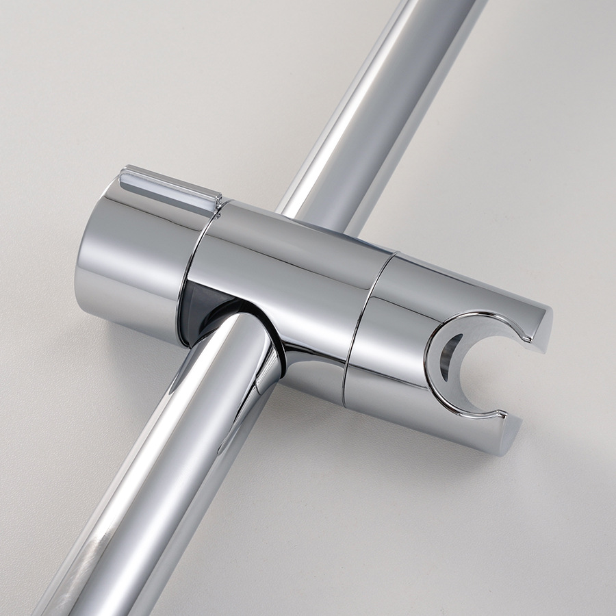 The original manufacturer in Xiamen offers a 18-25mm universal sliding sleeve liftable shower head fixed base with a non-disassembly shower rod for easy disassembly and assembly details Picture
