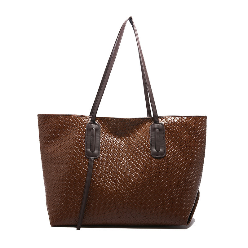 Simple and casual large-capacity women's 2024 new autumn retro fashion single-shoulder underarm bag, hand-held tote bag Item Picture