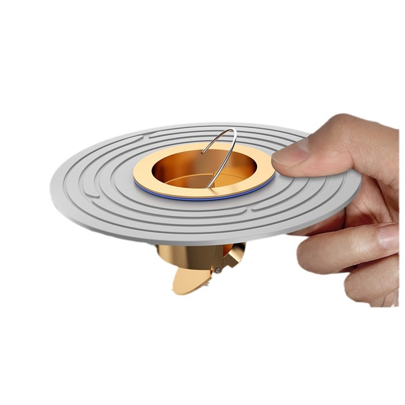 Large-diameter floor drain core anti-odor device, reducer ring, sewer seal cover, bathroom ultra-thin sealing anti-odor return magic tool round Item Picture