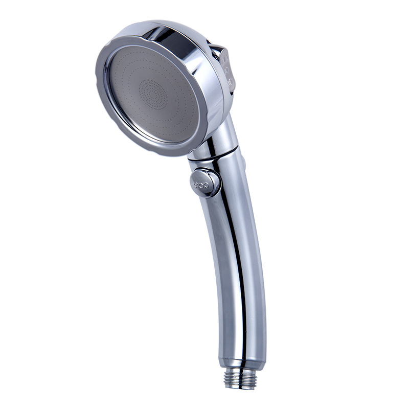 Three-speed adjustable one-button water stop switch Japanese pressurized showerhead, detachable and washable water-saving and shock-resistant showerhead Item Picture