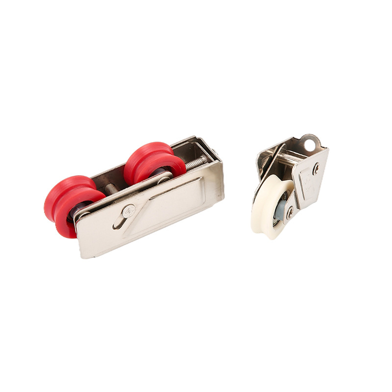 Sliding window pulley, door and window accessories, stainless steel shaft pulley, double-wheel aluminum alloy sliding door accessories, pulley track details Picture