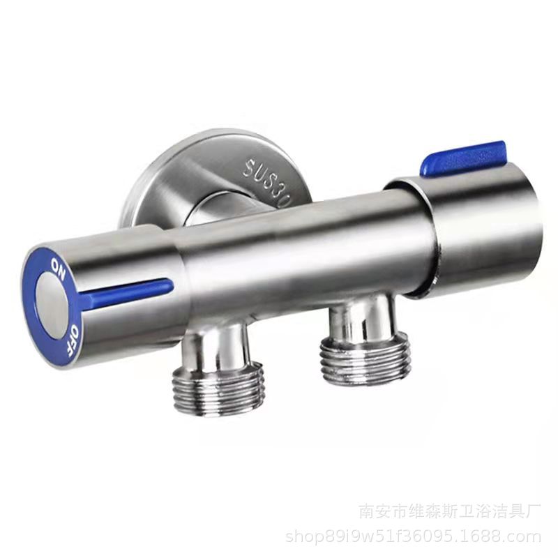 304 Toilet Companion Multi-functional Angle valve, one-inlet and two-outlet faucet water heater dual-purpose water distributor factory direct sales details Picture