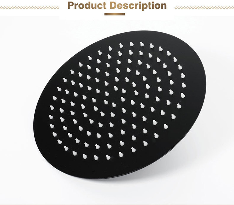 Factory direct sales of 304 square stainless steel pressurized top shower heads, water-saving shower heads, high quality and low price, 6-16 inches Item Picture