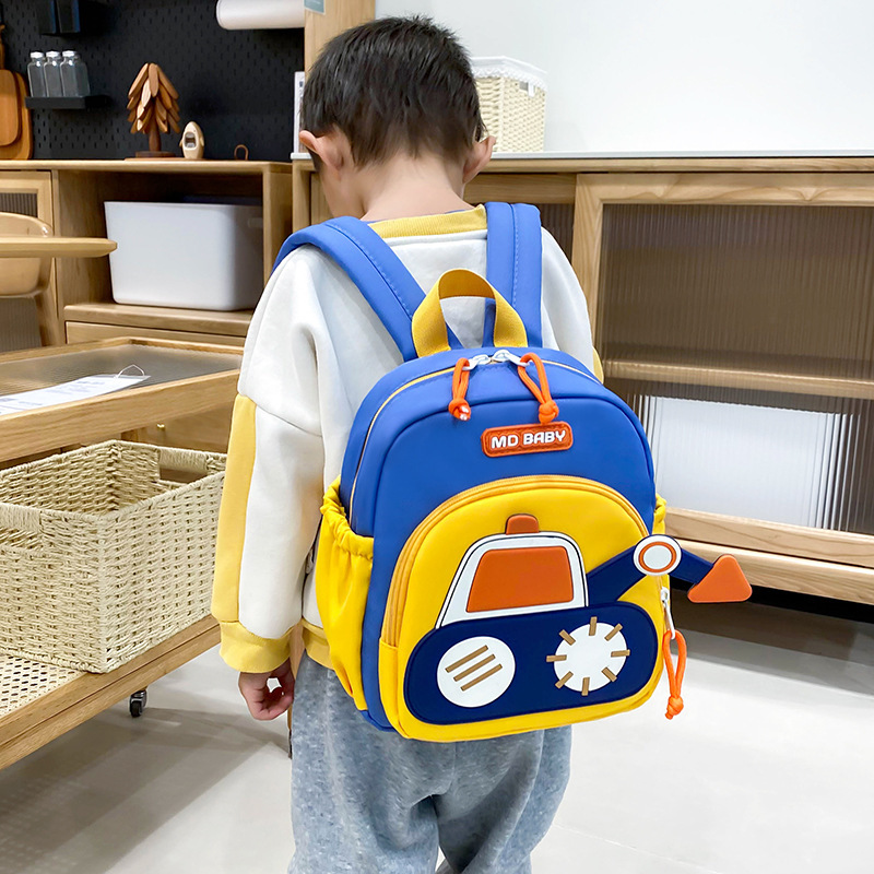 Kindergarten children's backpacks, cute cartoon trendy small schoolbags for boys, casual travel, outdoor snack packs, cross-border Specification drawing