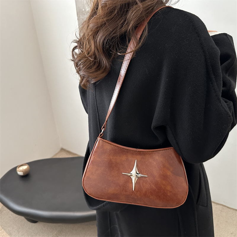 French bags for women 2024 New style: Fashionable and trendy single-shoulder bag, small square bag for women, elegant and versatile, underarm baguette bag Specification drawing