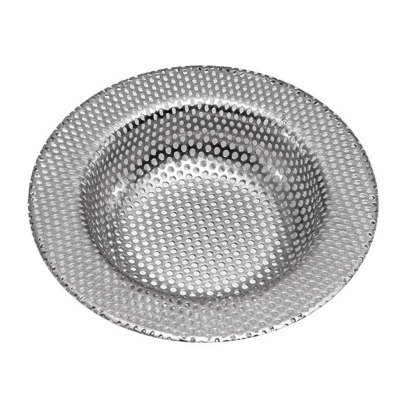 Stainless steel wide-edge perforated floor drain, circular household kitchen sink mesh, anti-clogging, bathroom, street stall supply Application Scenario