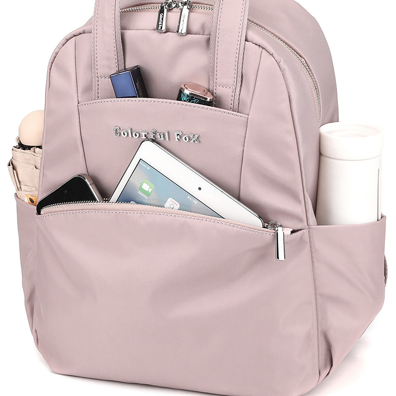Colorful Fox's new large-capacity backpack for women's outdoor casual travel and water-resistant schoolbag Specification drawing