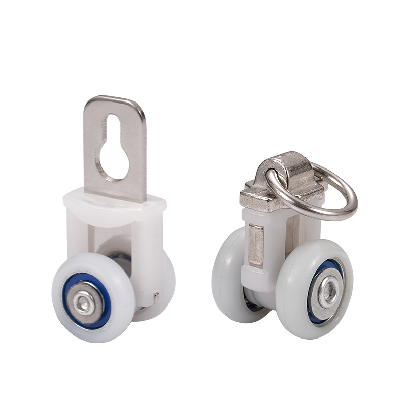 Stainless steel curtain accessories pulley self-silent electric curtain track pulley curtain pulley roller manufacturer direct Item Picture