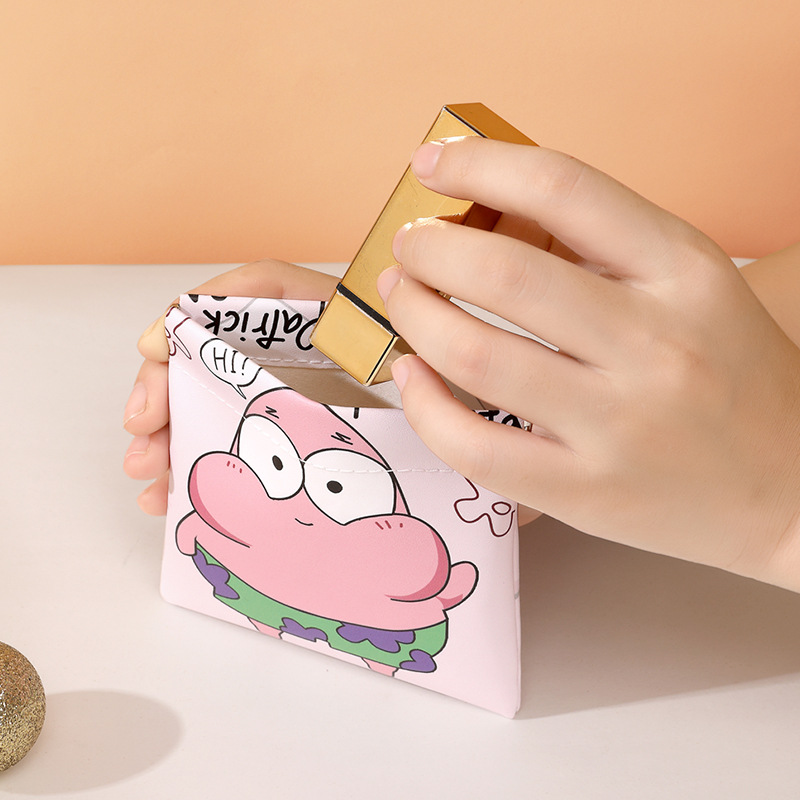 Cartoon cute data cable, portable bag, spring piece, self-closing, tight-fitting storage bag, power charger, portable USB flash drive Specification drawing