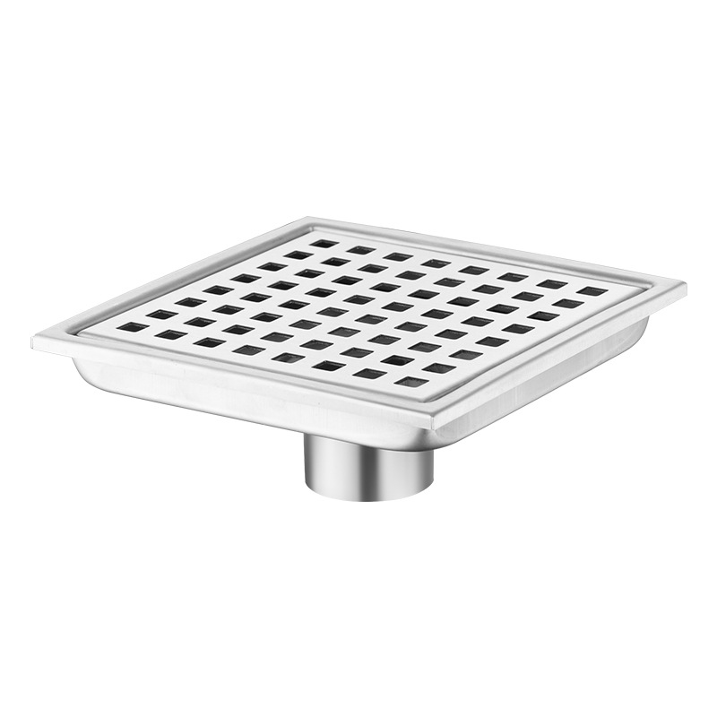 Cross-border same-floor side drainage floor drain 40/50 thin anti-odor floor drain, bathroom square sliding floor drain Specification drawing