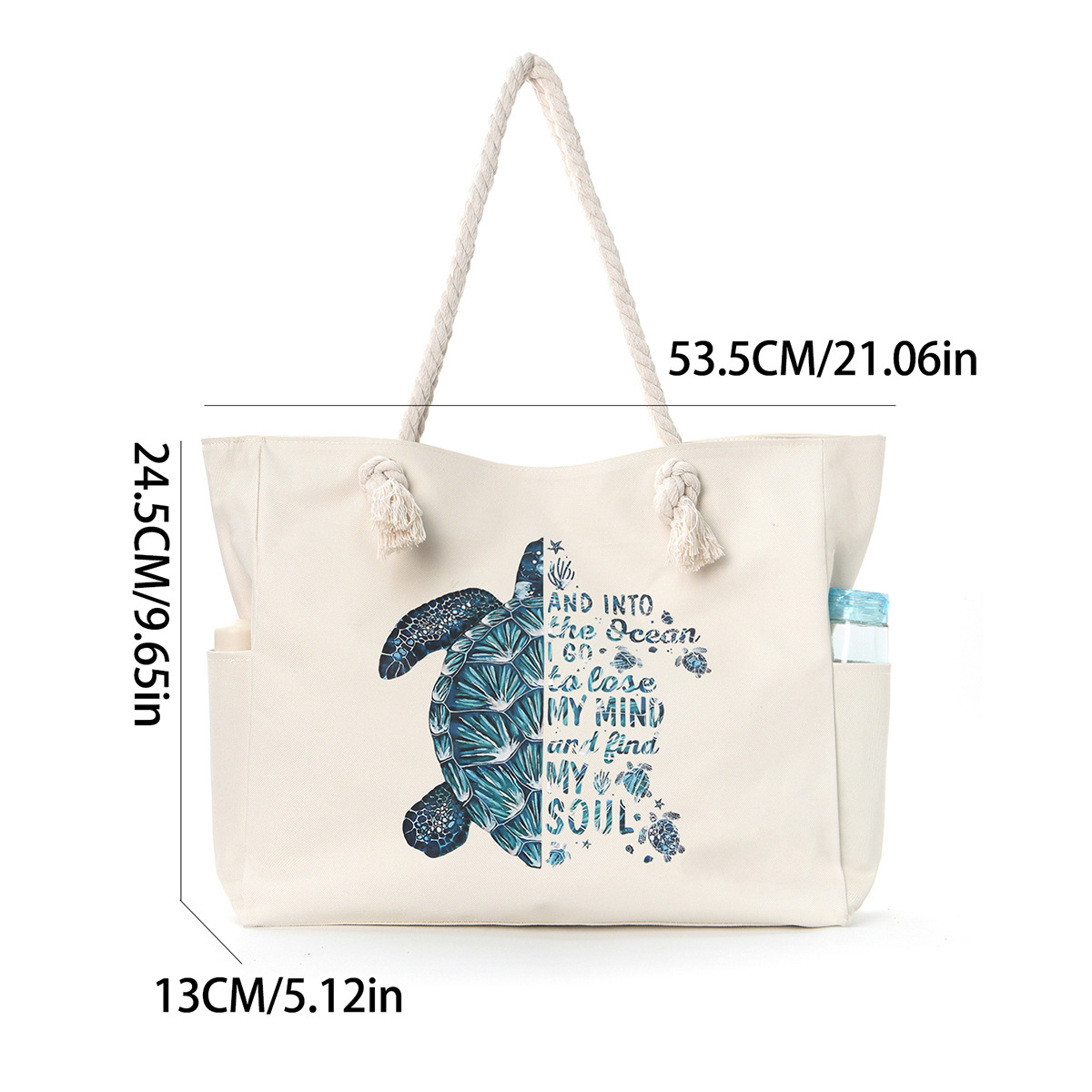Feihong Cross-border large-capacity beach bag, women's bag, underarm single-shoulder bag, simple and versatile casual storage canvas bag Application Scenario