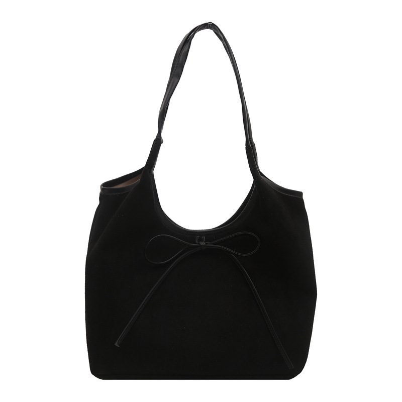 A large-capacity, casual, fashionable and personalized bow design for women's 2025 new model, versatile for commuting underarm single-shoulder bags Item Picture