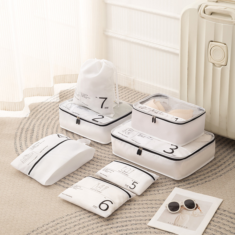 New seven-piece digital storage bag, travel suitcase, clothing sorting and organizing storage bag, 7-piece storage bag details Picture