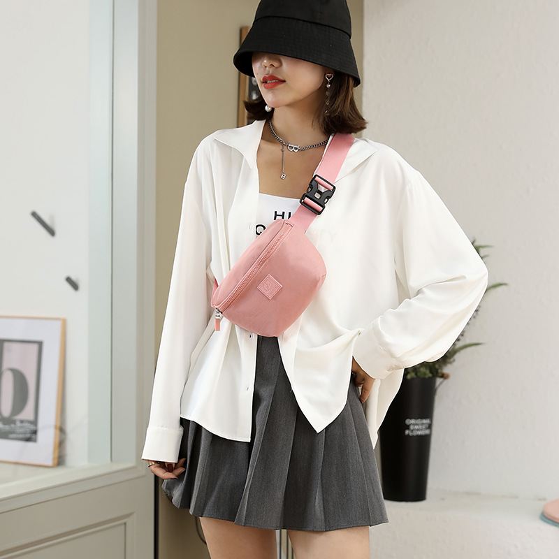 Summer fashion and versatile backpack for women, water-resistant nylon simple women's bag, street trend makeup bag and waist bag Specification drawing