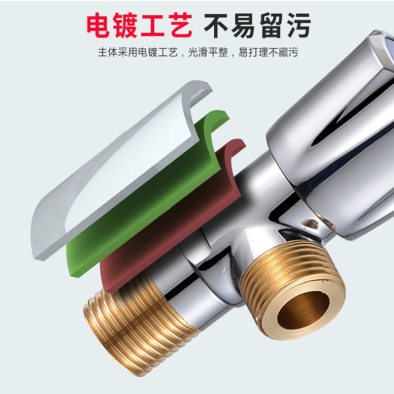 Wholesale of pure copper 4-inch thickened and extended Angle valve for gas water heaters, toilets, cold and hot large flow stop valves, and Angle valves Application Scenario