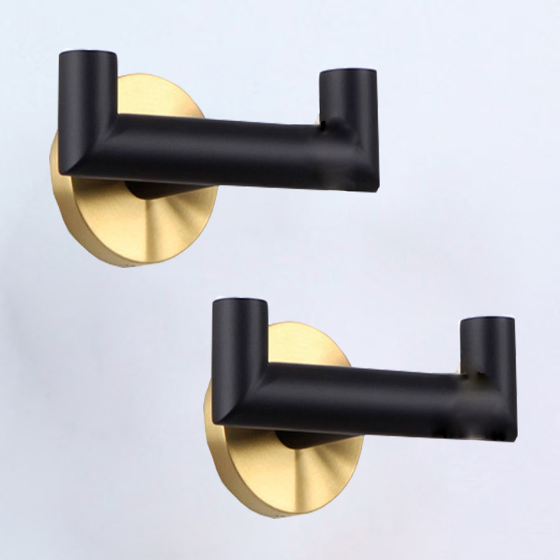 1 Cross-border hot-selling 304 stainless steel round kitchen, bathroom and toilet towel double coat hook in stock Application Scenario