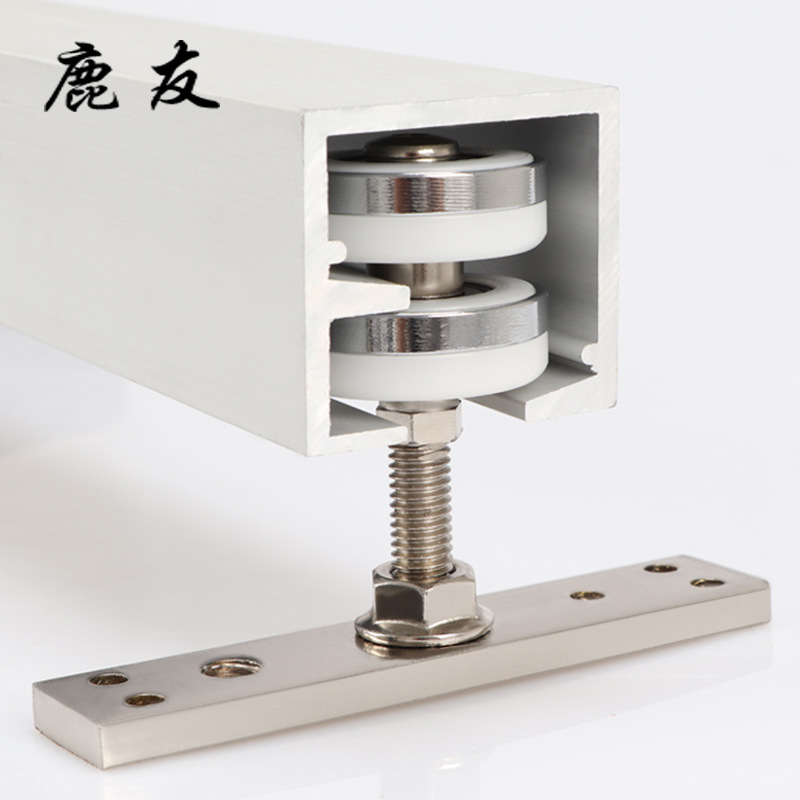 Folding door hoist wheels, universal pulley hoist tracks, hotel screen partition door hoist wheels, heavy-duty track hoist sliding door accessories full figure