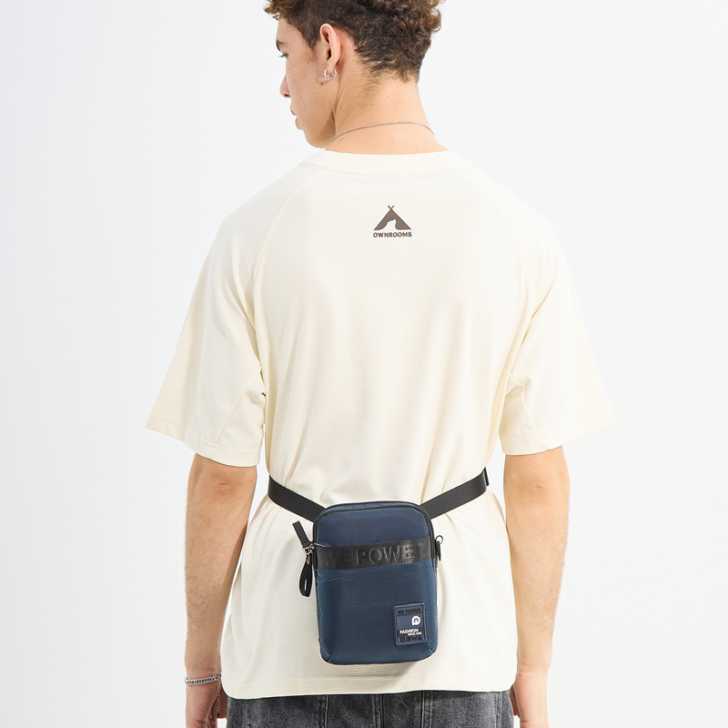 WEPOWER's new casual men's shoulder bag, small crossbody bag, wearable waist bag, small backpack, and lightweight men's crossbody bag Specification drawing