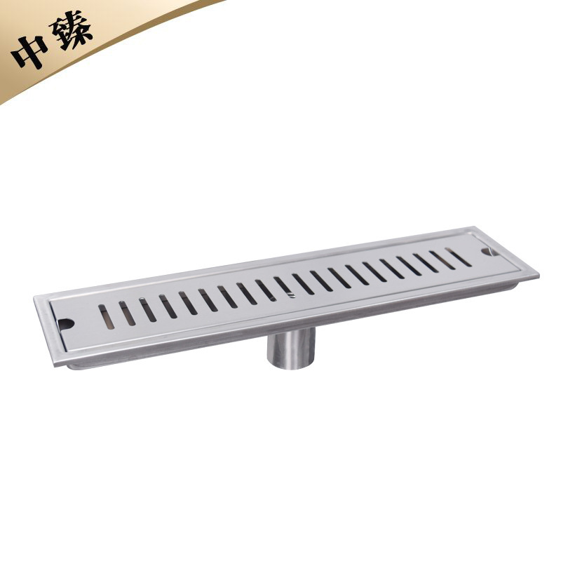 304 stainless steel rectangular floor drain, thickened bathroom, shower room, anti-odor, balcony, large-flow long strip floor drain full figure