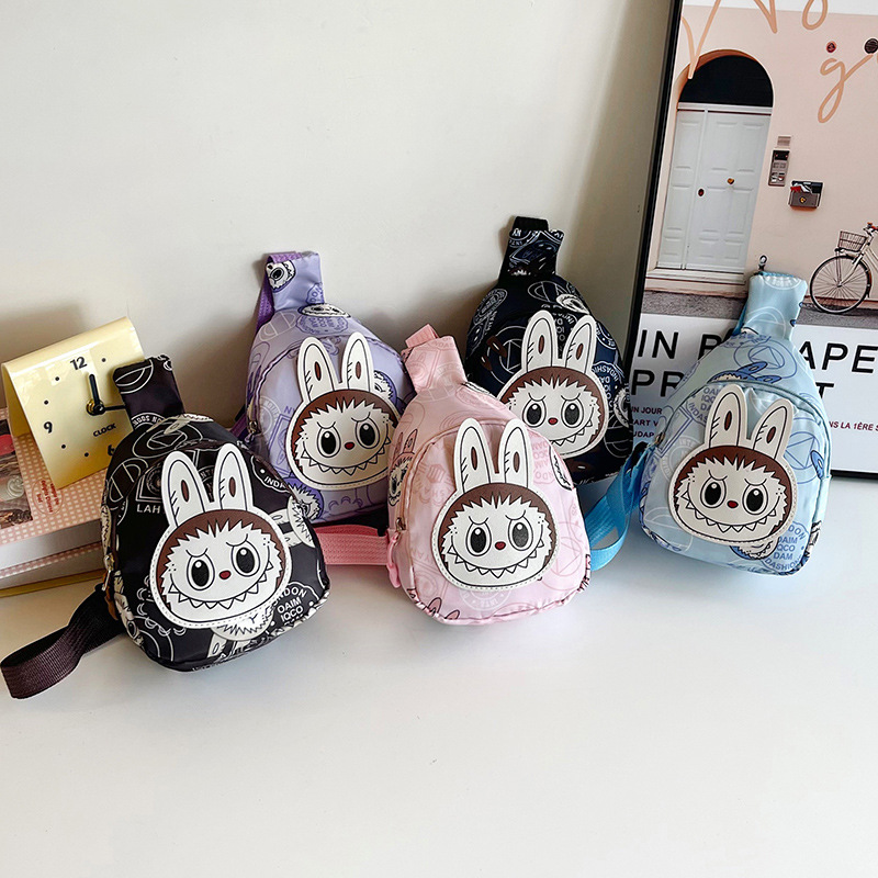 New children's chest bag, Bubble Mat cute cartoon coin purse, stylish nylon single-shoulder crossbody bag for both boys and girls Specification drawing