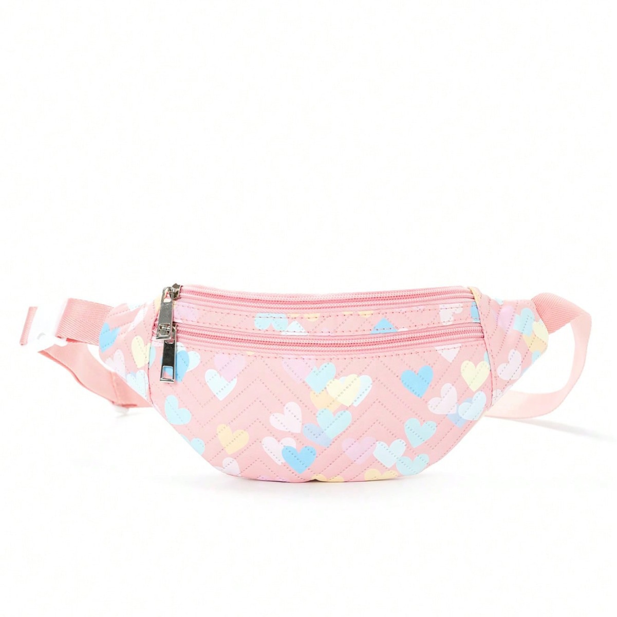 This new, fashionable and trendy children's printed bag features a diamond-shaped single-shoulder crossbody bag with a unique V-shaped embroidery thread and a large capacity full figure