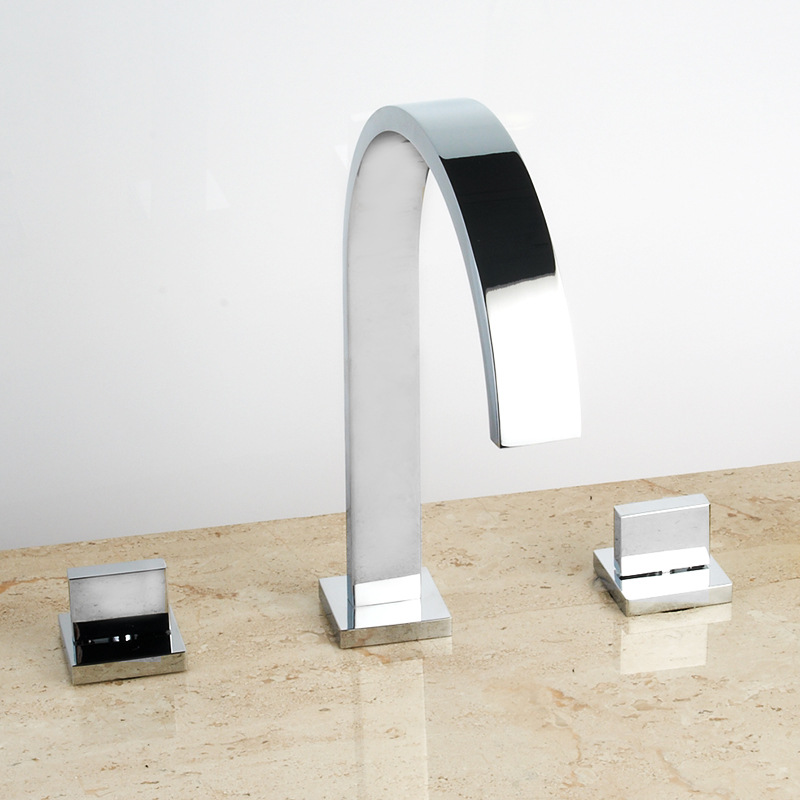 The manufacturer supplies bathtub all-copper five-hole shower faucet, chrome white European-style side bathtub five-piece set faucet wholesale Application Scenario