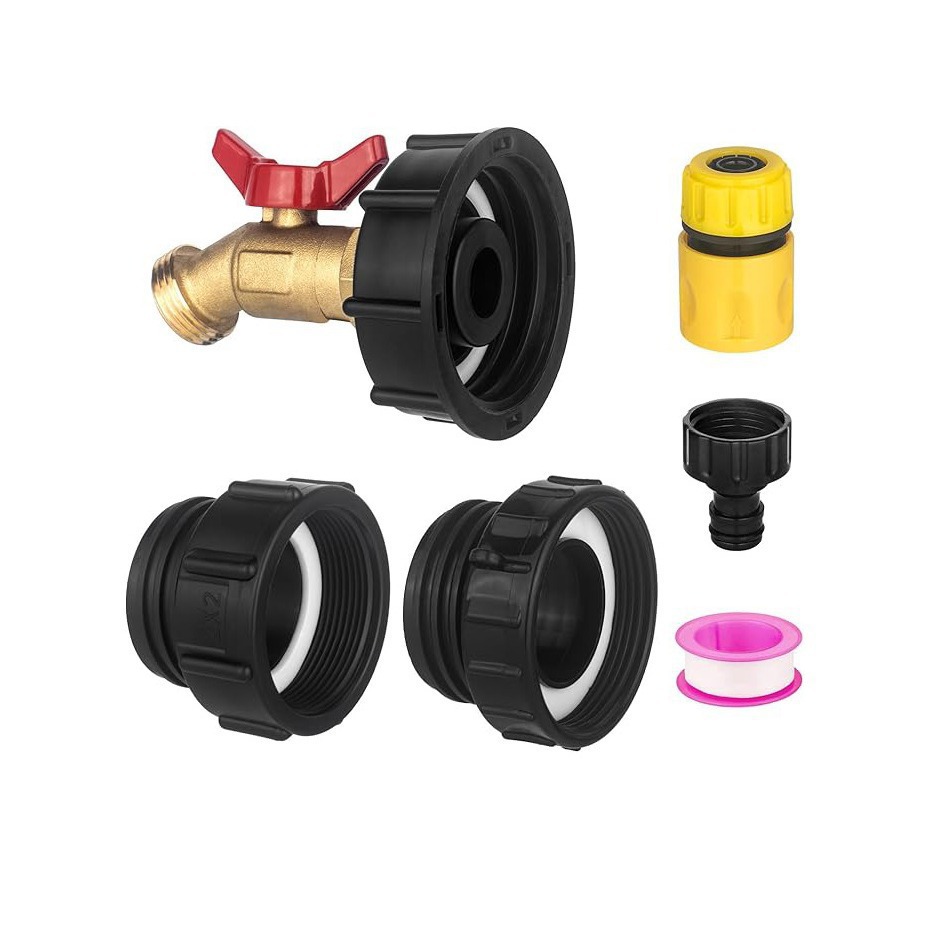 Cross-border American standard IBC Tote water tank accessories Garden hose adapter suitable for IBC containers brass faucets full figure