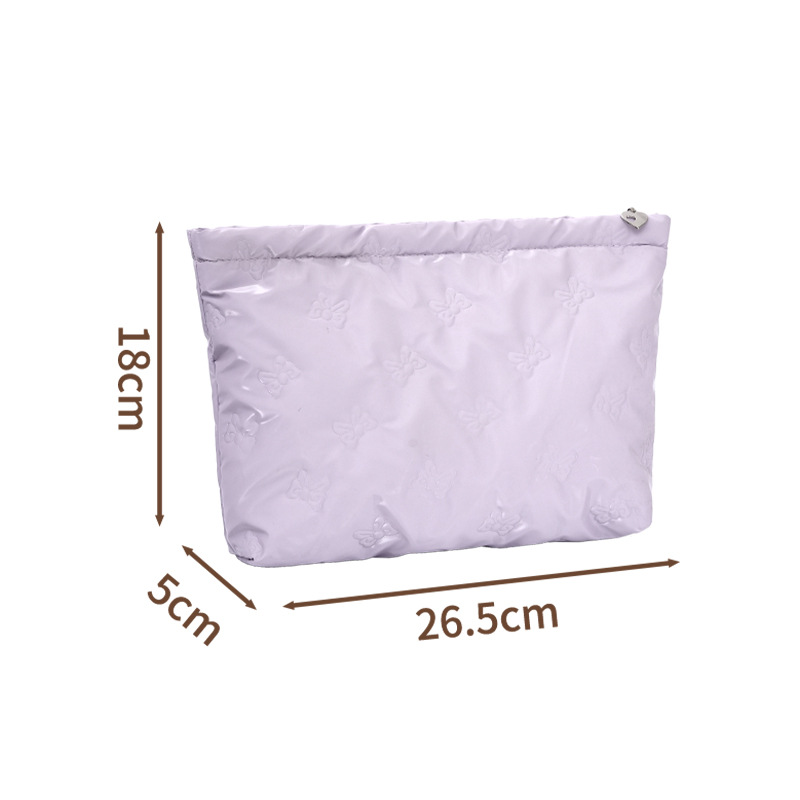 Runhui Butterfly Dance Hand-held makeup Bag, Travel Storage Bag, portable bag in a bag, Essential travel makeup bag, large capacity Item Picture