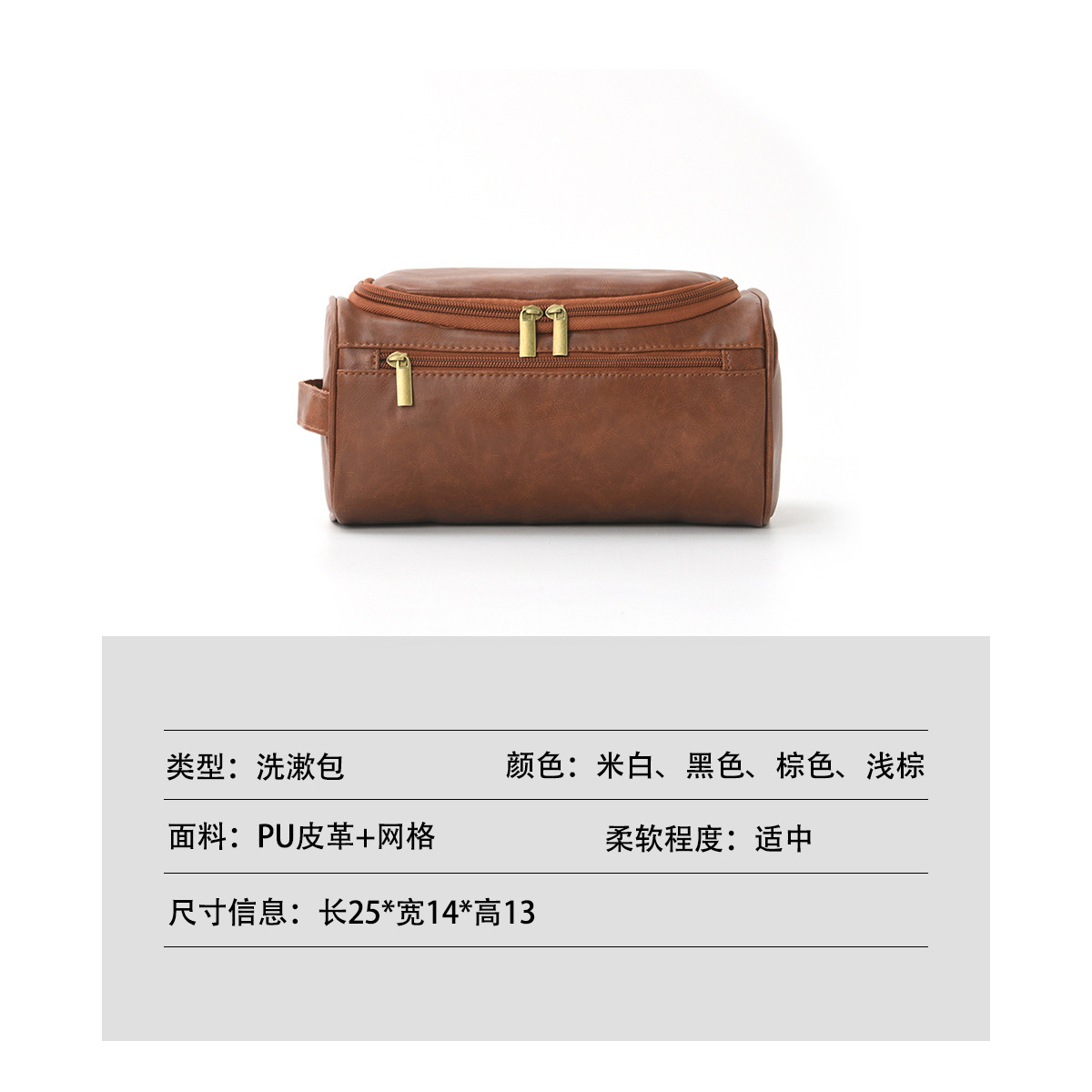 Cross-border hand-held PU leather cosmetic bag, European and American large-capacity waterproof storage travel toiletry bag, multi-functional storage bag Application Scenario