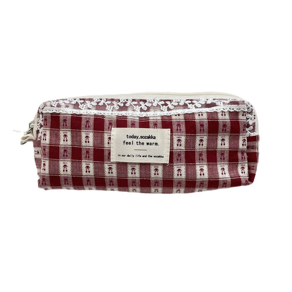 5432 Large-capacity storage bag, Cute cherry hygiene bag, student stationery pen case, multi-functional toiletry and makeup bag Item Picture