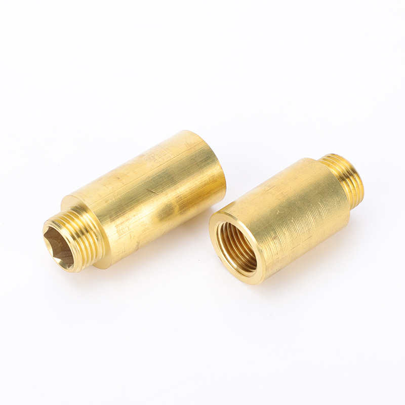 Factory direct sales of water heating pipe fittings, thickened all-copper inner plum blossom corner extension joints, home decoration water heating fittings joints details Picture