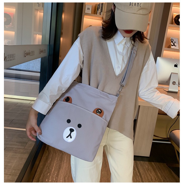 Canvas tote bag 2024 New style canvas hand-held shoulder crossbody bag student printed bag, a cross-border bestseller Specification drawing