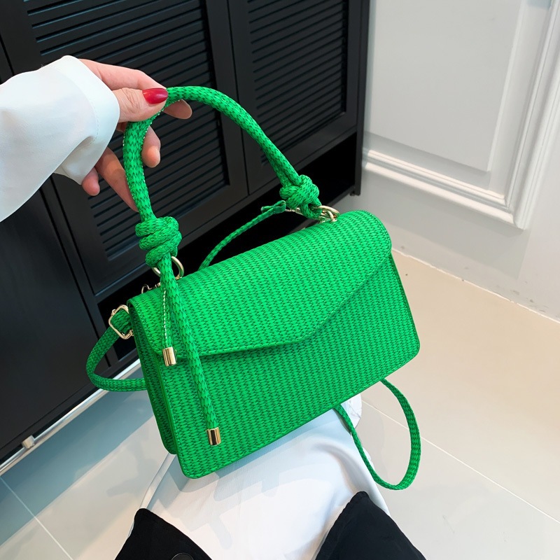 Simple and small square bag for women, 2023 Summer new style, solid color single-shoulder bag, casual handbag, retro crossbody bag details Picture