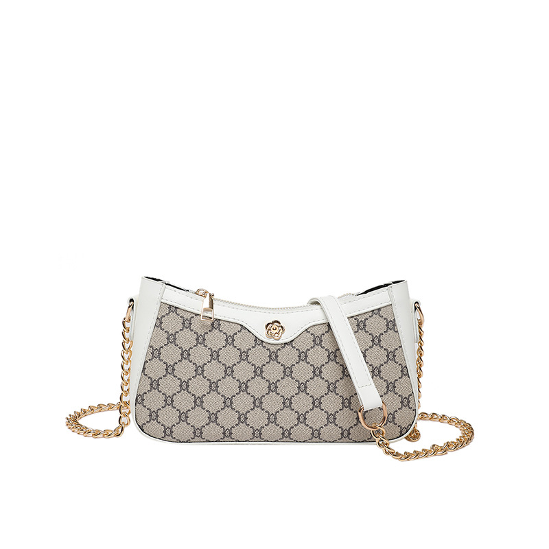 Cross-border trendy printed single-shoulder bag, a versatile and niche underarm bag for women, a fashionable and durable small square bag for commuting Item Picture