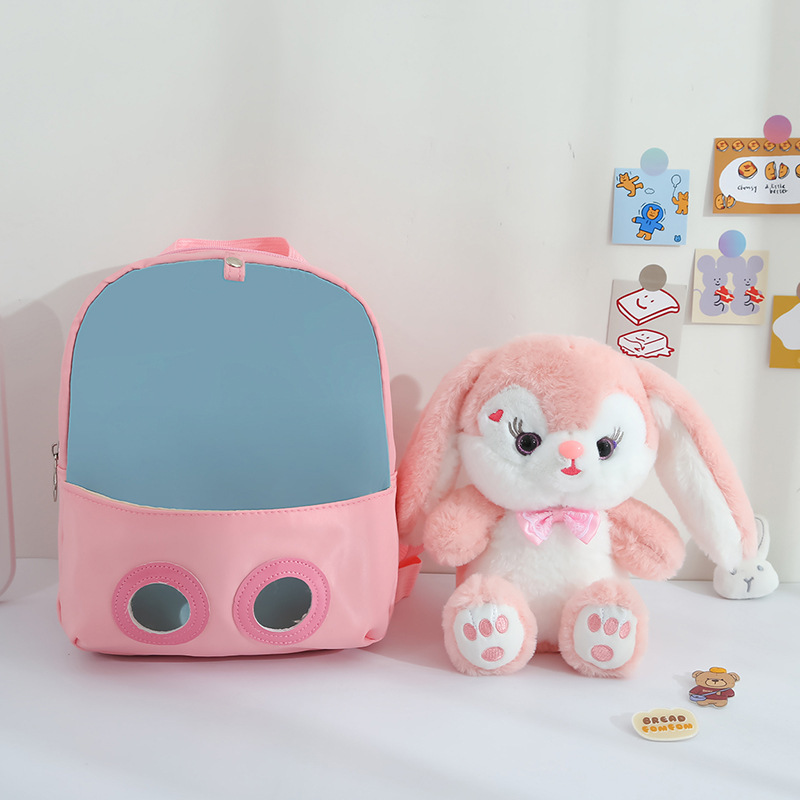 New cartoon plush toy detachable schoolbag for children aged 1-6, rabbit small backpack for boys and girls Specification drawing