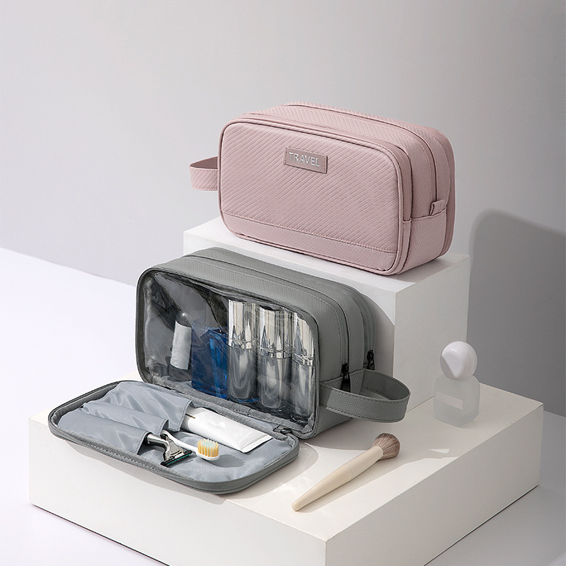 Runhui Zhuoyue Dry and Wet separation toiletry bag, large capacity cosmetics storage bag, large capacity makeup bag, high-end feel full figure
