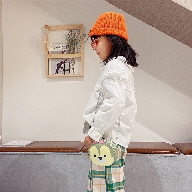 Children's single-shoulder small accessory, baby crossbody bag, new women's large capacity small bag, small round bag, girlish heart Specification drawing