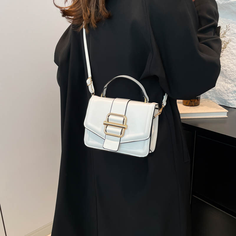 A simple, fashionable and individual women's bag for spring 2025, a niche hand-held shoulder bag with a retro texture and a small square crossbody bag Specification drawing