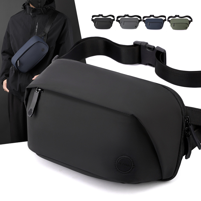 WEPOWER's new men's chest bag, a fashionable and casual large-capacity waist bag, and a multi-functional outdoor single-shoulder crossbody bag full figure