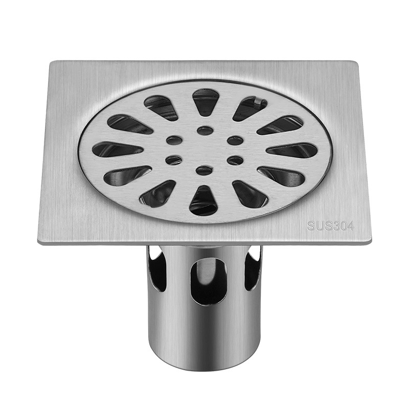 304 thickened stainless steel floor drain, 10cm dual-purpose washing machine floor drain, hotel project large flow water-sealed floor drain Item Picture