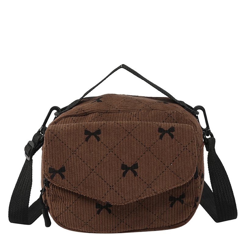 Sweet bow check single-shoulder armpit crescent bag 2025 Summer New simple and casual large capacity handbag Item Picture