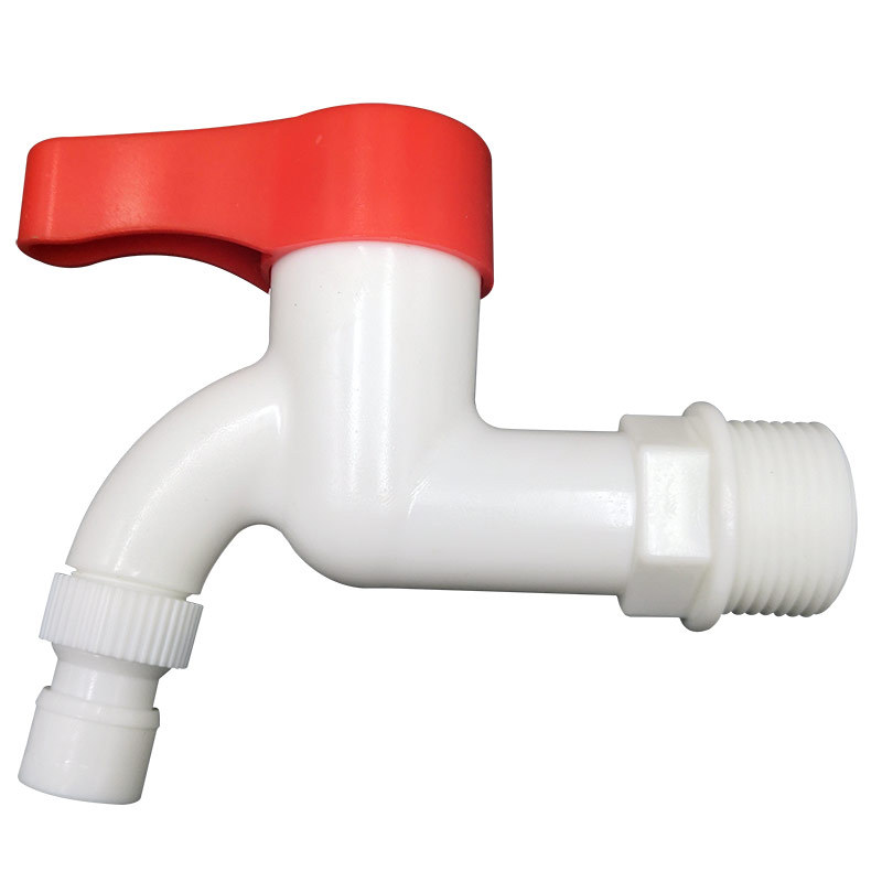 Liqin Pom faucet, hot and cold dual-purpose, copper rod, plastic rod, small plastic faucet, extended faucet with lock Item Picture