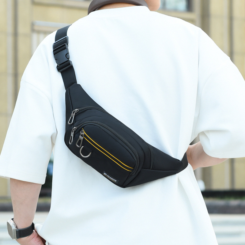 Cross-border waist bag, men's outdoor sports hiking crossbody bag, men's chest bag, mobile phone bag, construction site durable work cash register bag Specification drawing